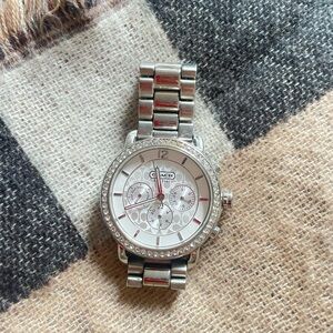 Coach Chronograph Watch Silver Stainless Steel